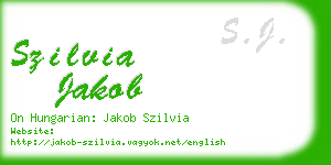 szilvia jakob business card